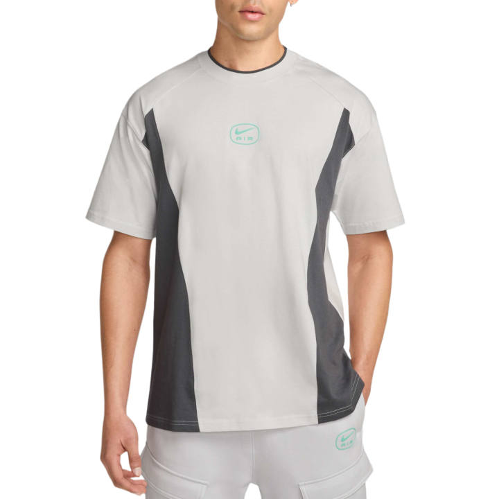 Nike Nike Air T Shirts Men's Photon Gray/Iron Gray Crew Neck Moderate Straight Fit