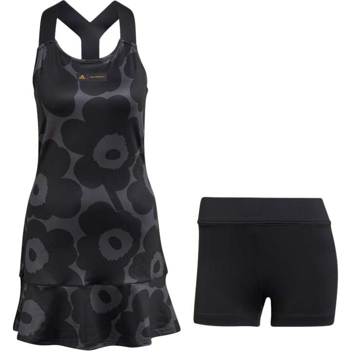 Adidas Adidas X Marimekko Sleeveless Dresses Women's Black Moderate Extra Short