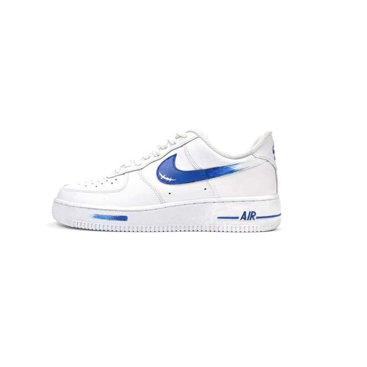 Nike Nike Air Force 1 Ocean Blue Leather Cushioning Abrasion Resistant Lightweight Breathable