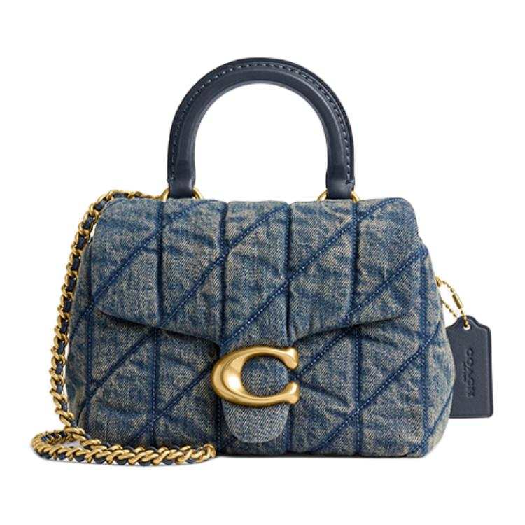 COACH Tabby Fabric One Shoulder Handbag Small Women's Dark Indigo