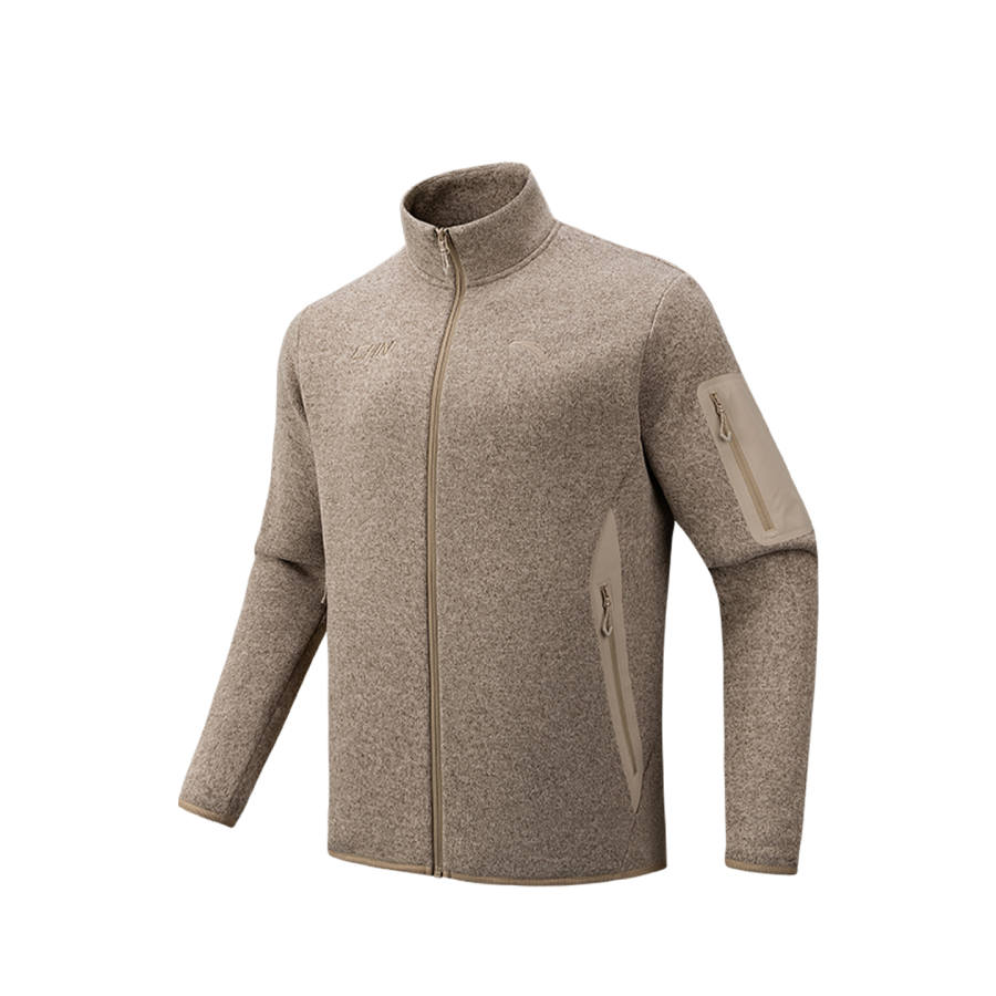 Anta Jacket Unisex Milk Coffee Gray Heather Gray