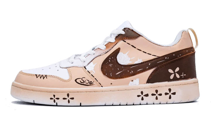 Nike Nike Court Borough Cushioning Low top Skateboard Shoes Women's Brown White