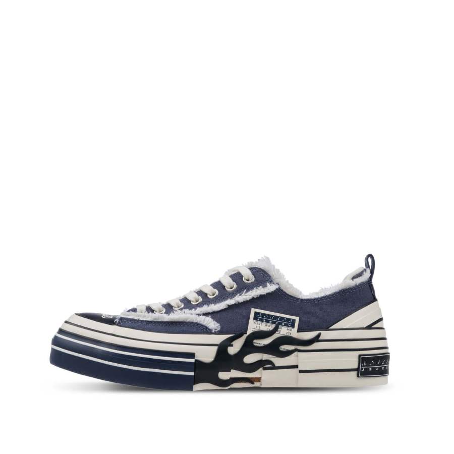 XVESSEL VESSEL x NDPD X CARNIVAL Collaboration Black Flame Low top Canvas Shoes Unisex