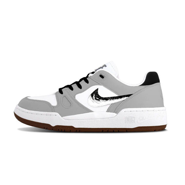Nike Nike Full Force Abrasion Resistant Abrasion Resistant Low top Skateboard Shoes Men's Gray Black White