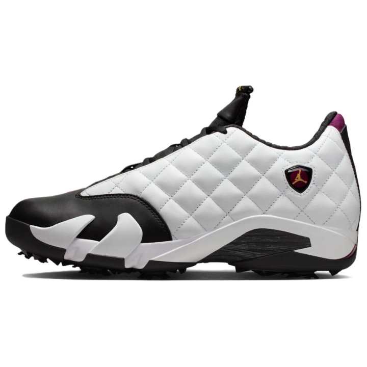 Jordan Jordan Air Jordan 14 Slip Resistant Abrasion Resistant Mid top Golf Shoes Unisex White