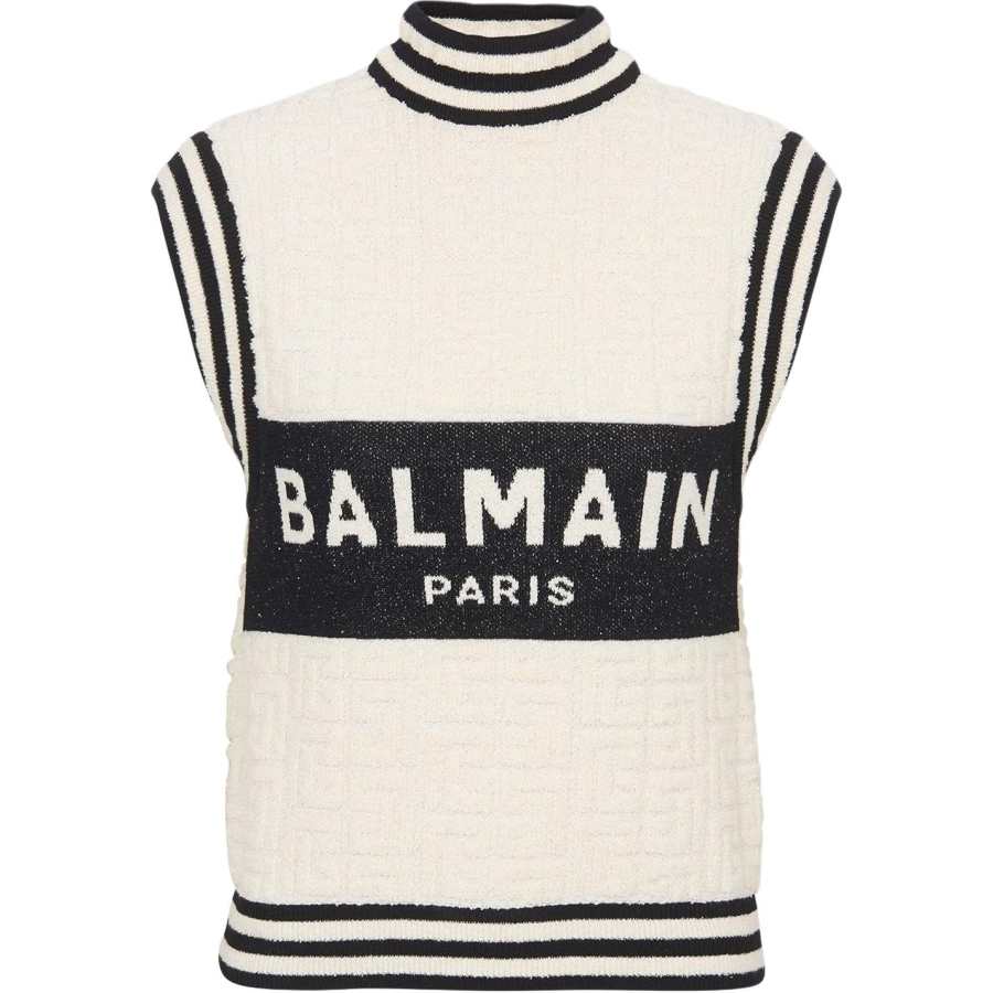 BALMAIN 【Best of: PromotionsPrevious Season】intarsia-knit monogram knitted top
