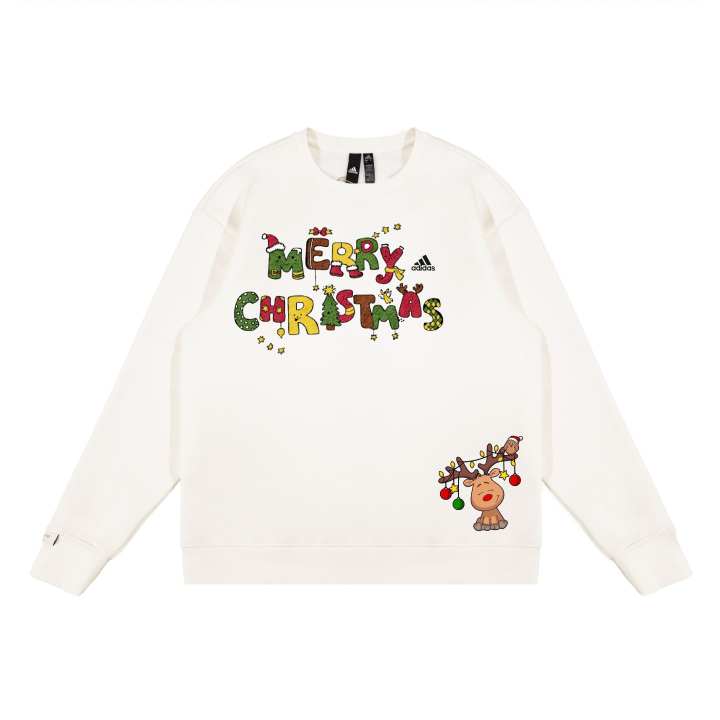 Adidas Adidas Sweatshirts Unisex White Crew Neck Moderate Regular