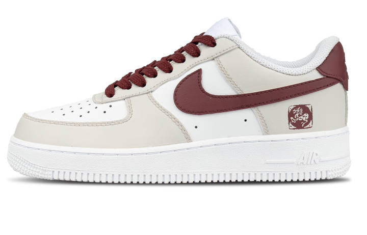 Nike Nike Leather Coverage Low top Skateboard Shoes Unisex Beige Umber