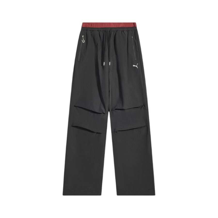 PUMA Casual Pants Women's Black Moderate Straight Fit Pants