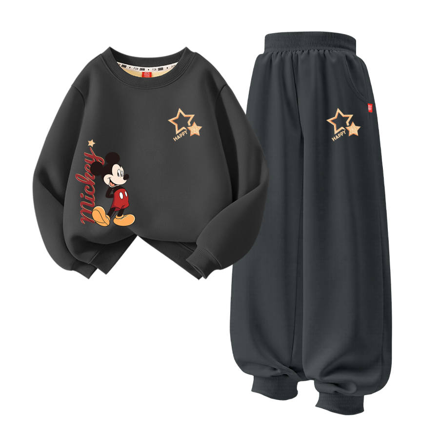 Disney Kids Casual Sportswear Crew Neck Thickened