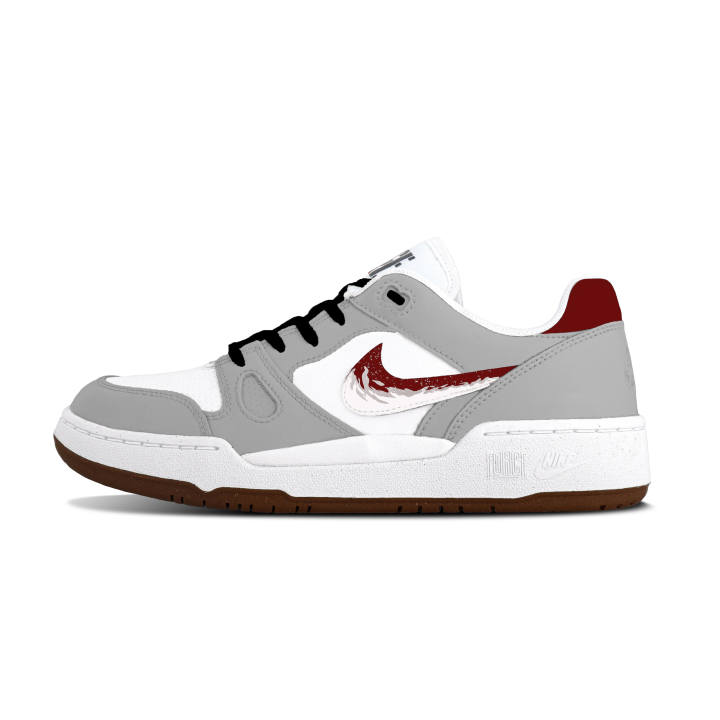 Nike Nike Full Force Abrasion Resistant Low top Skateboard Shoes Men's Gray Red White