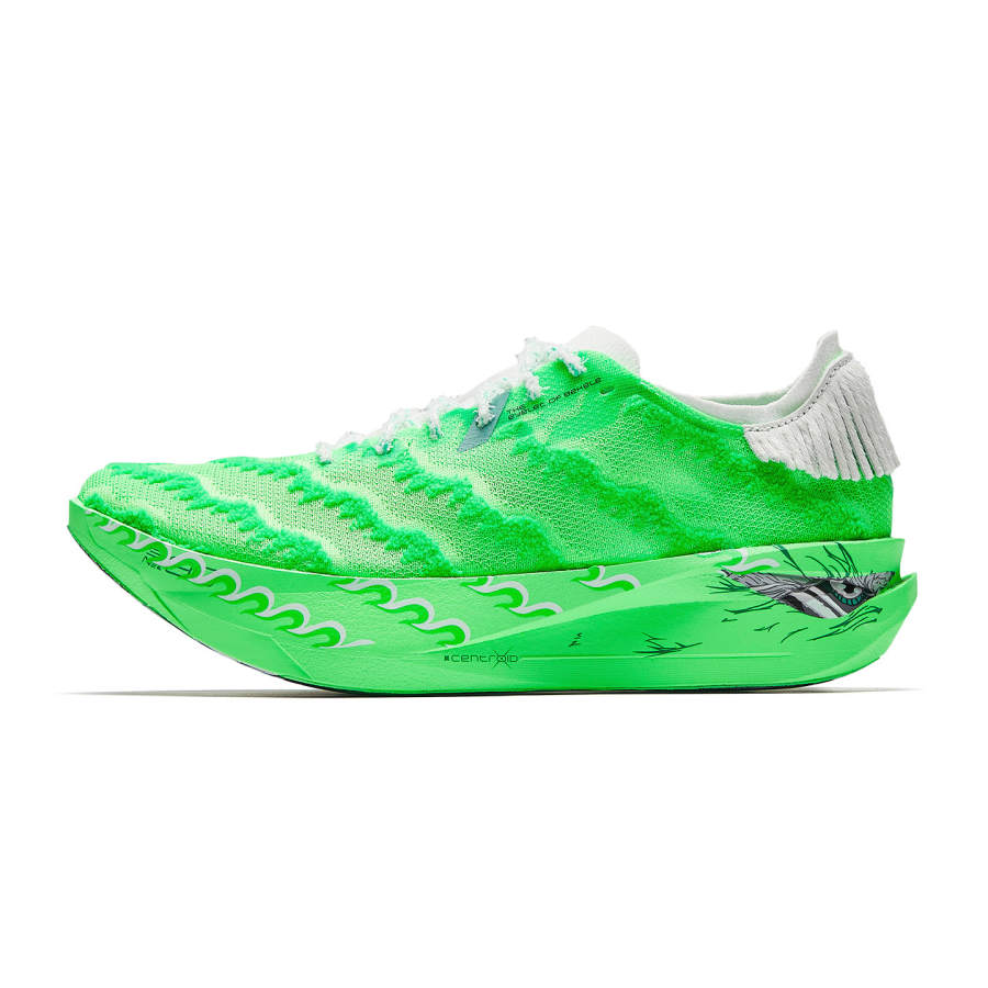 Anta C202 G9 2 Fabric Low top Marathon Running Shoes Women's Fluorescent Flash Green