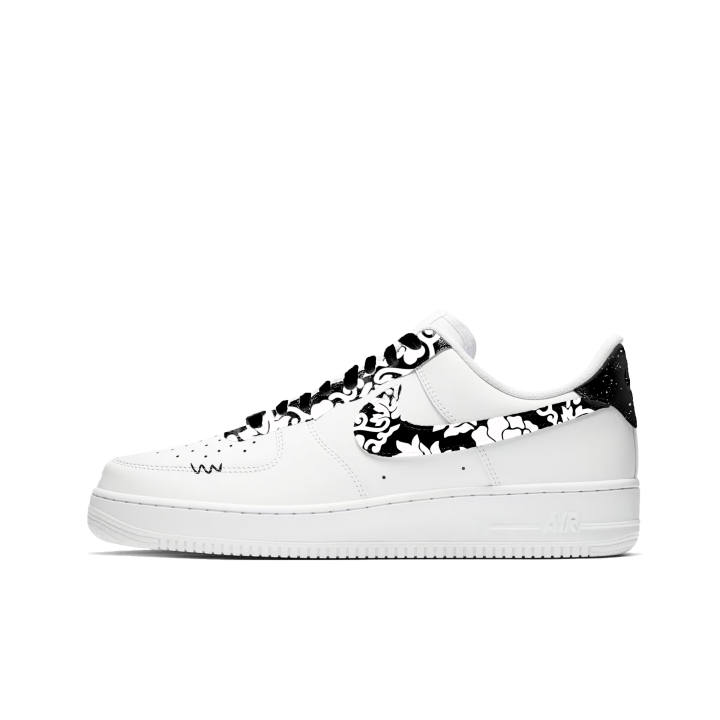 Nike Nike Air Force 1 Phantom Ink, Premium, Vintage, Campus Style, Hand Drawn Graffiti Leather Cushioning Slip Resistant