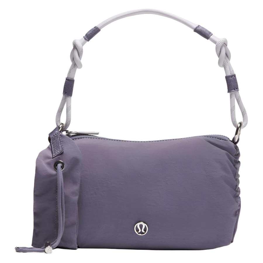 Lululemon Ruched Woven Rope Bag Strap Shoulder Bag Mini Women's Grape & Misty Purple & Light Lavender