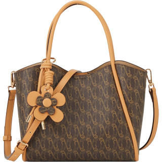 YEARCON PVC Artificial Leather With Synthetic Leather Tote Bag, Shopping Bag, Shoulder Bag, Handbag Women's Coffee