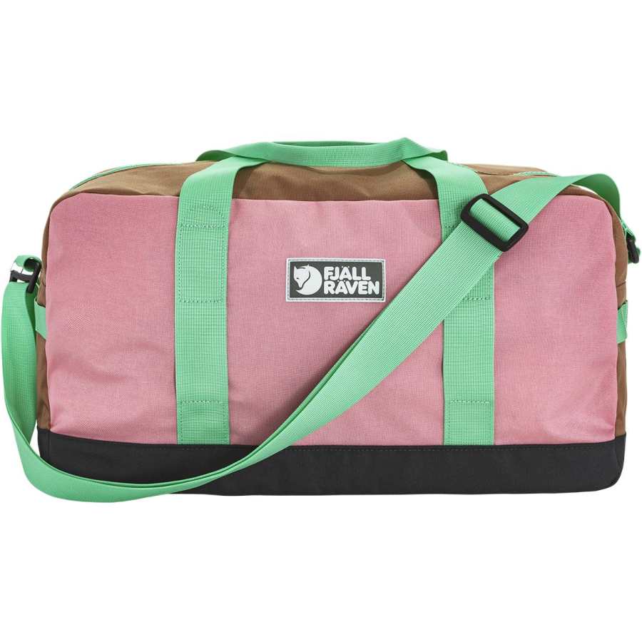 Fjallraven 33L Nylon Travel Bag Unisex Cherry Blossom Pink & Khaki