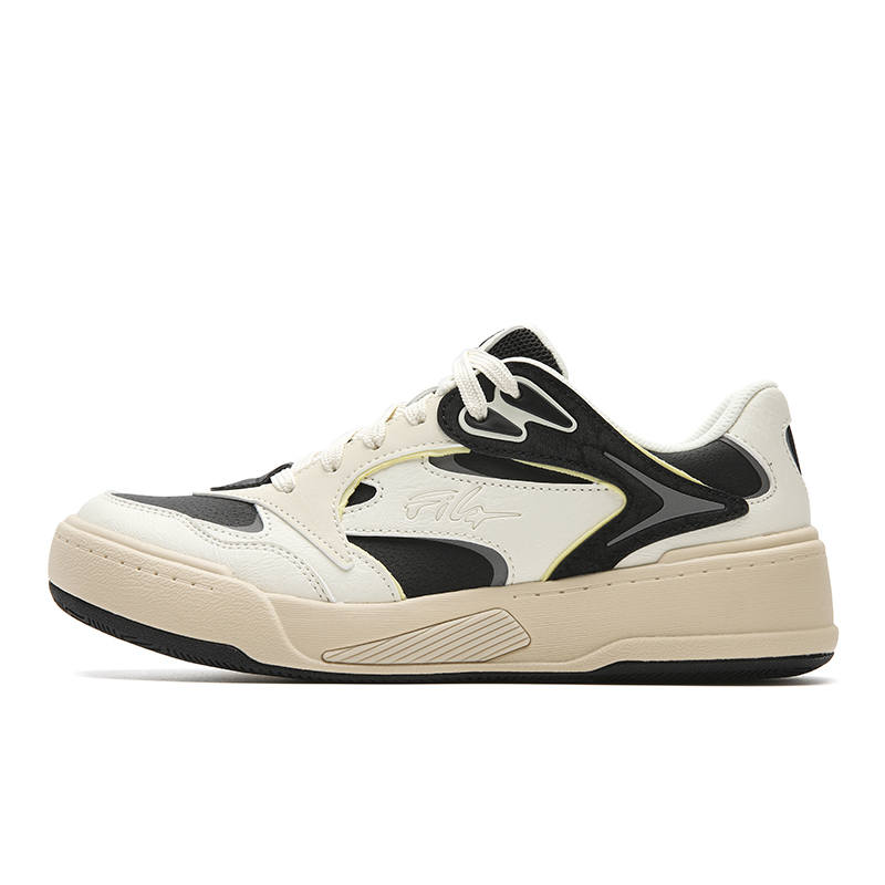 FILA Coverage Cushioning Abrasion Resistant Lightweight Low top Skateboard Shoes Women's Antique White Black