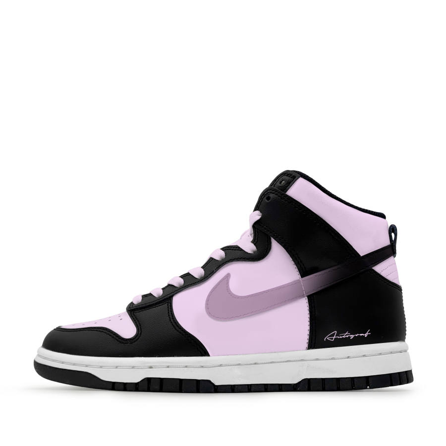 Nike Nike Dunk Thermal Cushioning Abrasion Resistant High top Skateboard Shoes Women's Black White Purple