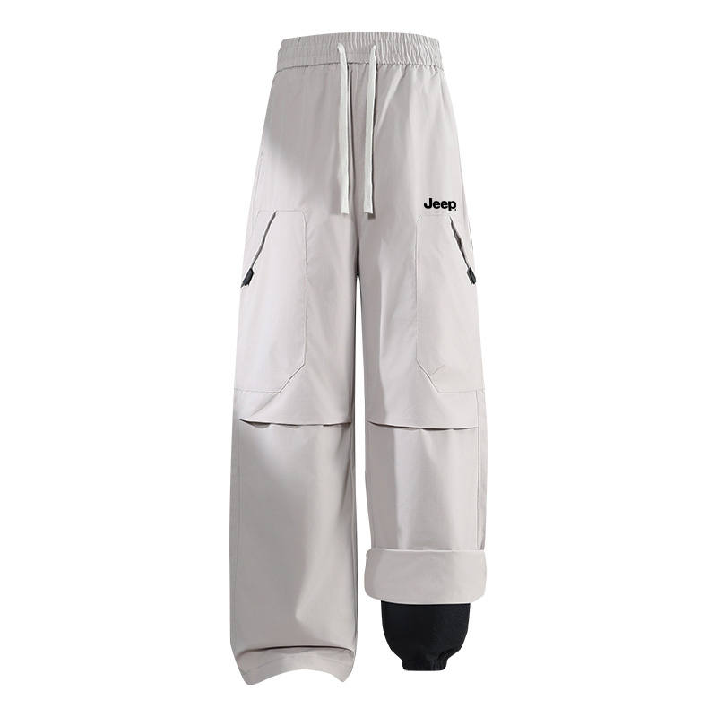 Jeep Casual Pants Unisex Thickened And Fleece Lined Cargo Pants