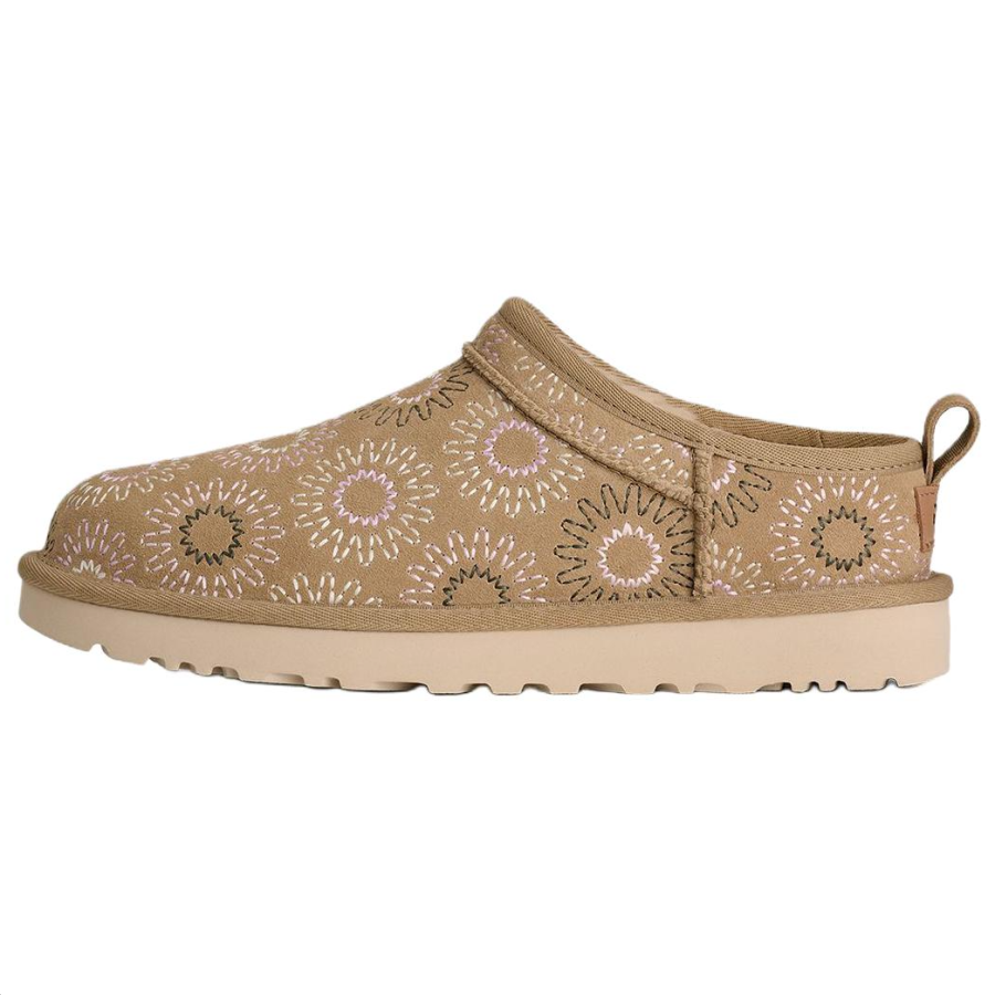UGG Classic Novelty Cow Split Leather Thermal Snow Boots Women's Mustard Seed