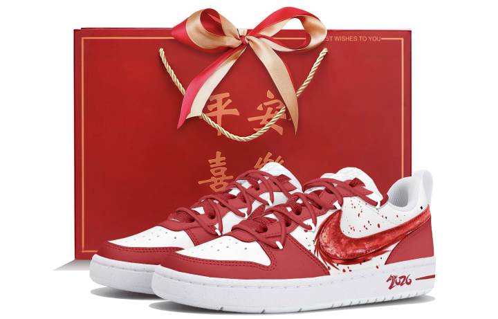 Nike Nike Court Borough Low top Skateboard Shoes Women's White Red