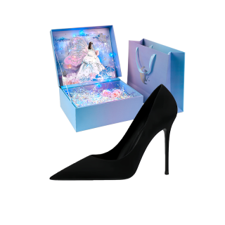 WUGUNIANG Slim Heel High Heels Women's Black