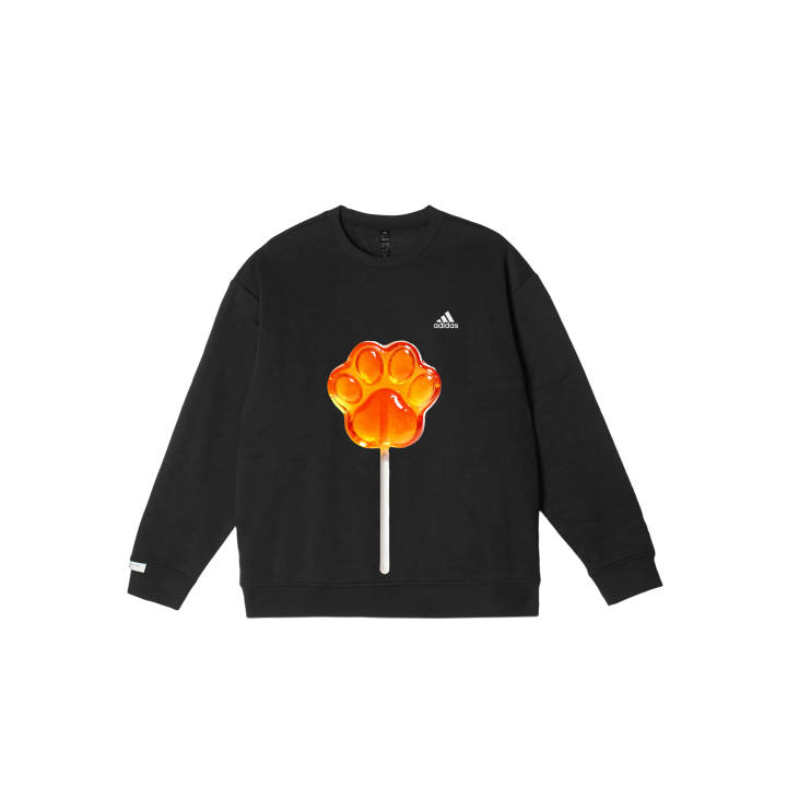 Adidas Adidas LABEL Sweatshirts Unisex Black Crew Neck Moderate