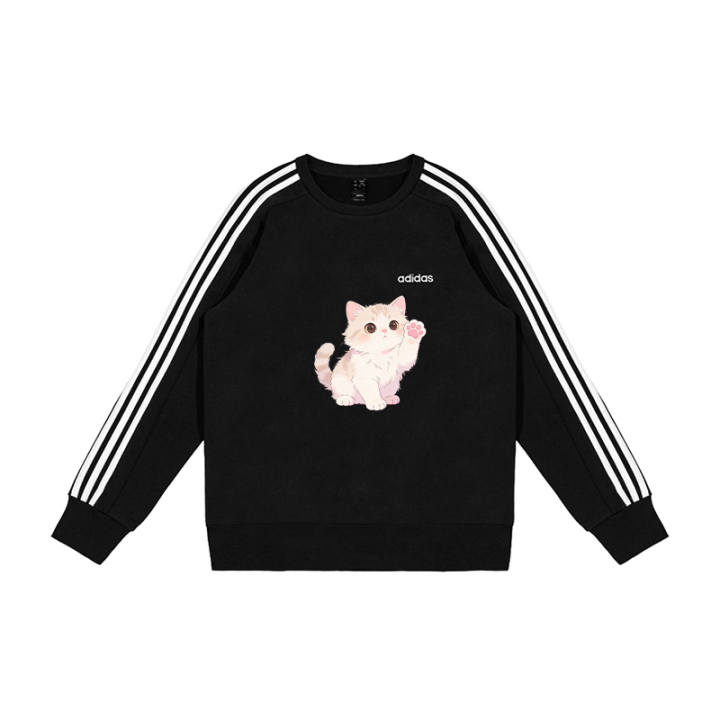 Adidas Adidas Sweatshirts Men's Black Crew Neck Moderate