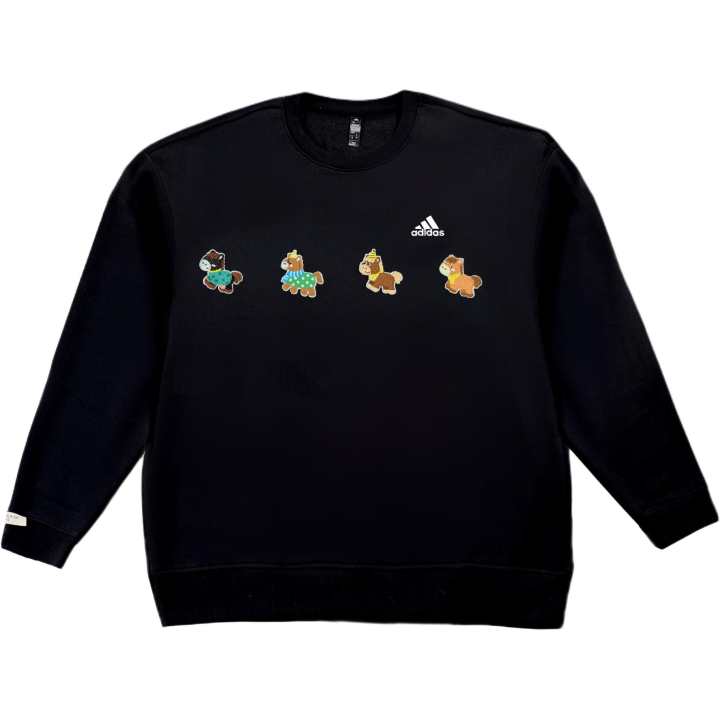 Adidas Adidas LABEL Sweatshirts Unisex Black Crew Neck Thickened Regular