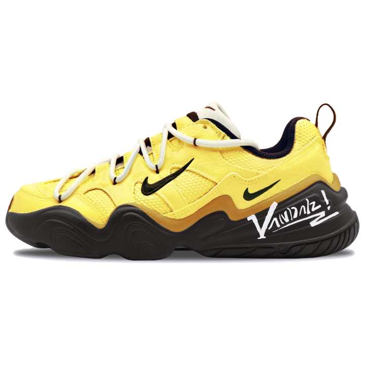 Nike Nike Tech Hera Mango Yellow Height Increasing Abrasion Resistant Slip Resistant Low top Casual Shoes Women's Yellow