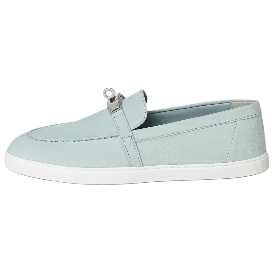 HERMES Mind Loafers 1.7CM Women's Glacier Blue