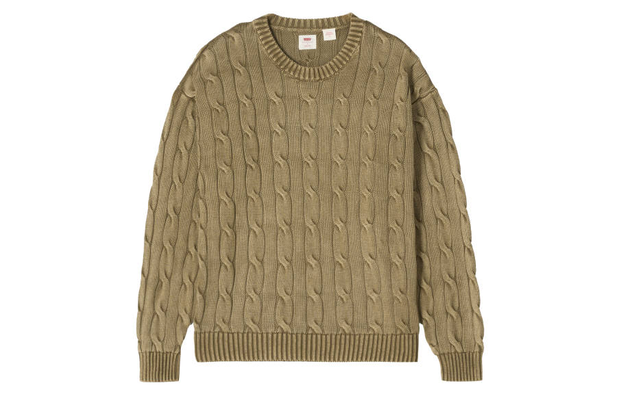 Levis Knitwear Unisex Khaki Crew Neck Moderate Other
