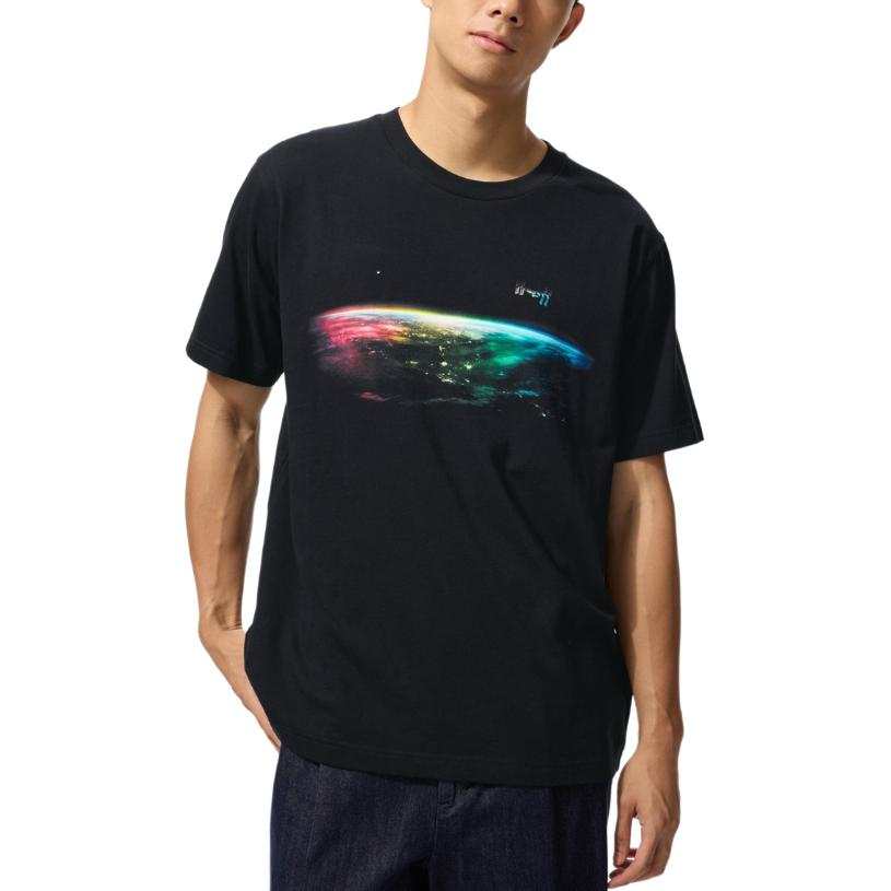 UNIQLO T Shirts Unisex Black Crew Neck