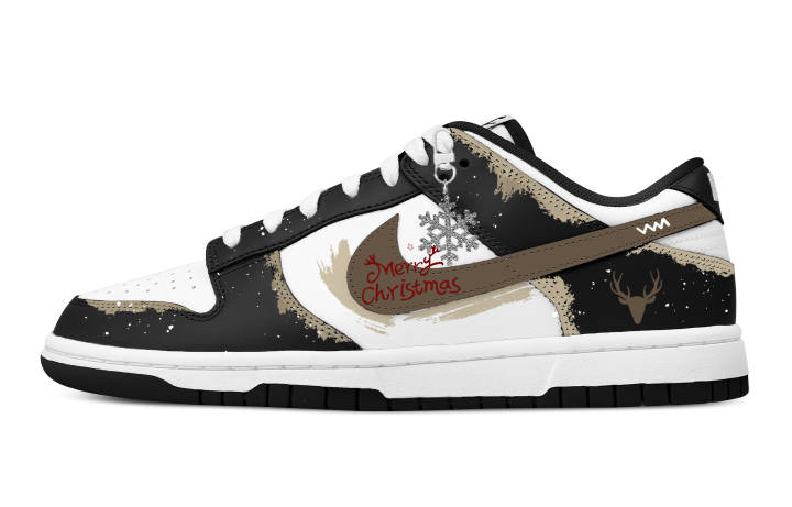 Nike Nike Dunk Saint Deer Night Slip Resistant Abrasion Resistant Low top Skateboard Shoes Unisex Black Brown