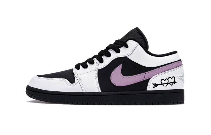 Jordan Jordan Air Jordan 1 Titanium White Purple Star Classic And Versatile Cushioning, Wear Resistant Low top