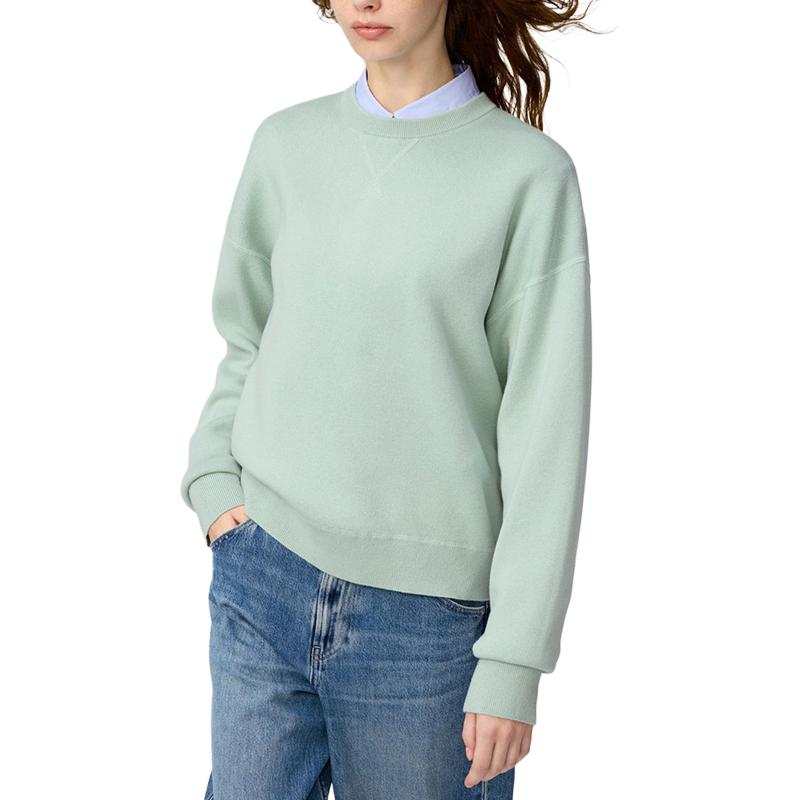 UNIQLO Knitwear Women's Light Green Crew Neck Moderate
