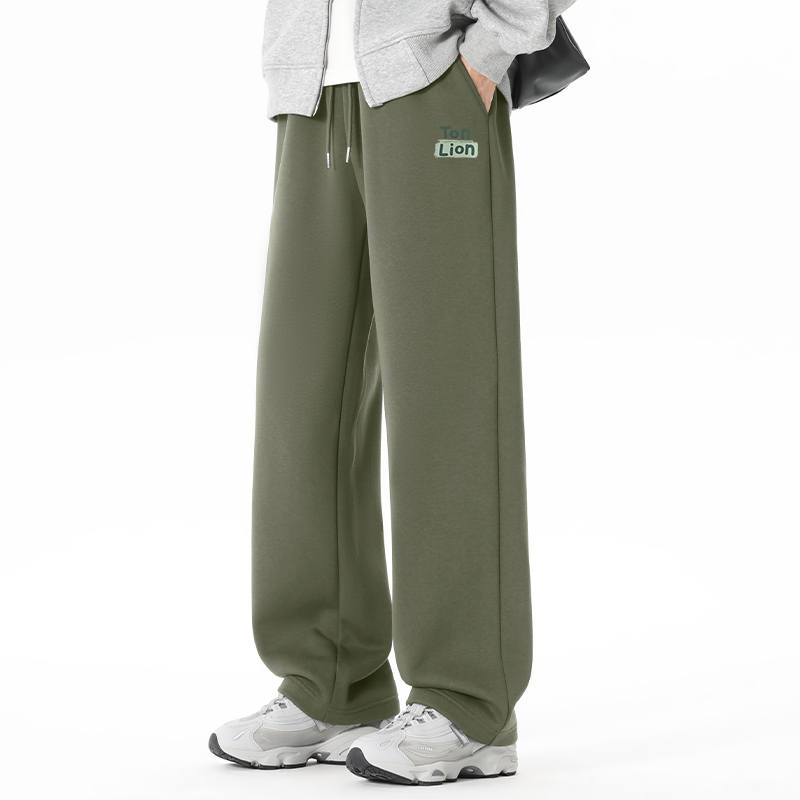 Tonlion Casual Pants Unisex Moderate Straight Fit Pants