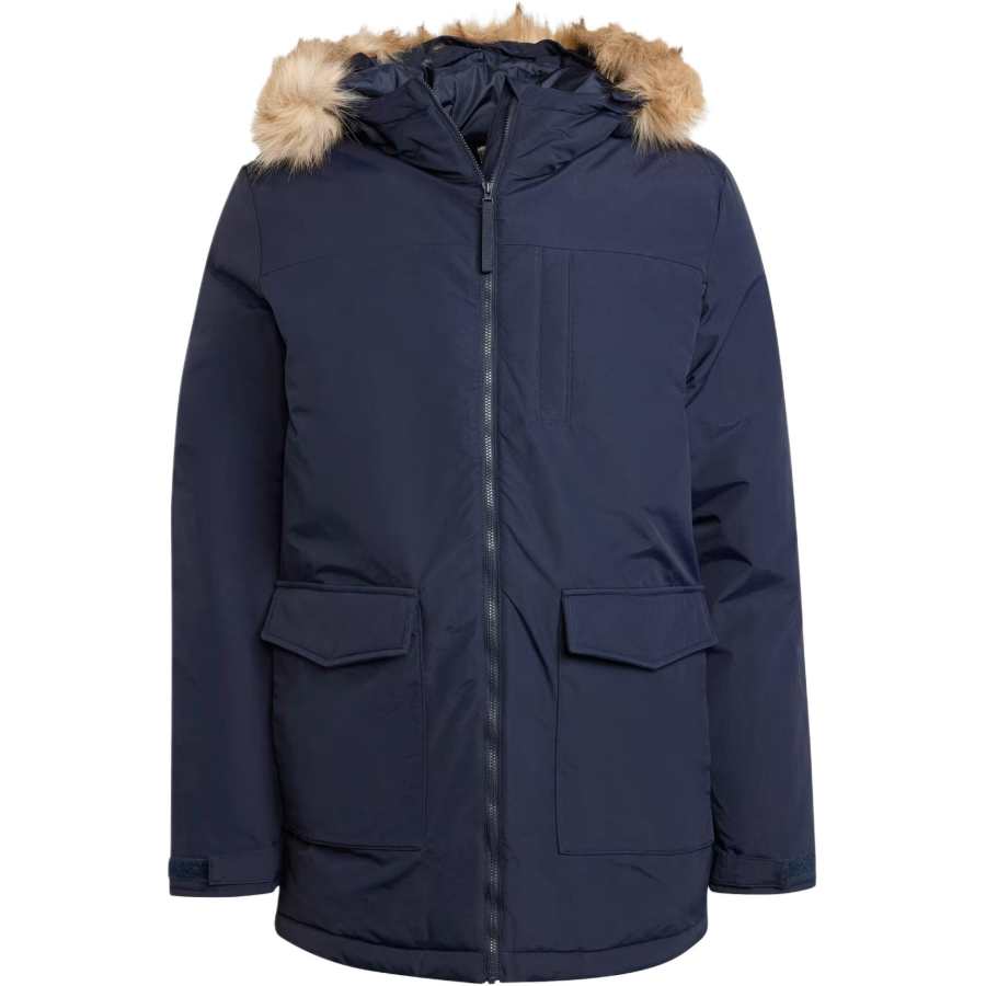Adidas Adidas Parka Coats Men's Blue Hooded Moderate
