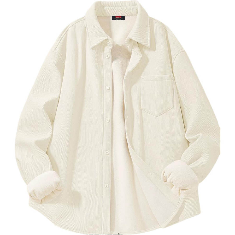 BALENO Shirts Women's Lapel Thickened And Fleece Lined Other