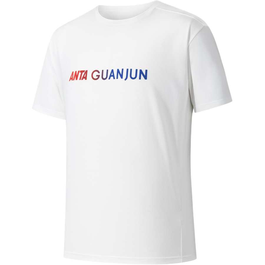 ANTA T Shirts Men's Papyrus White Crew Neck Moderate Straight Fit