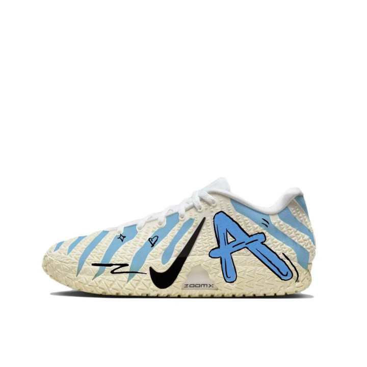 Nike Nike Ja Morant 3 Slip Resistant Abrasion Resistant Low top Basketball Shoes Unisex White Blue
