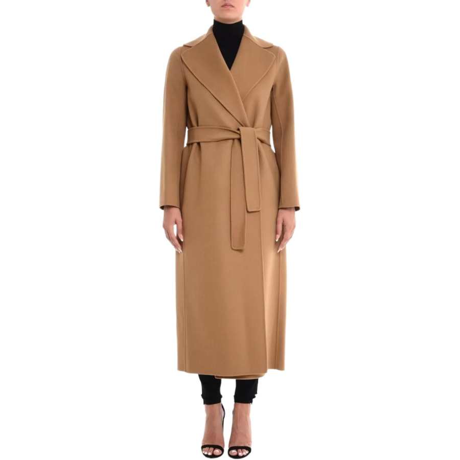 'S MAX MARA 'S MAX MARA Coats Women's Khaki Lapel Moderate