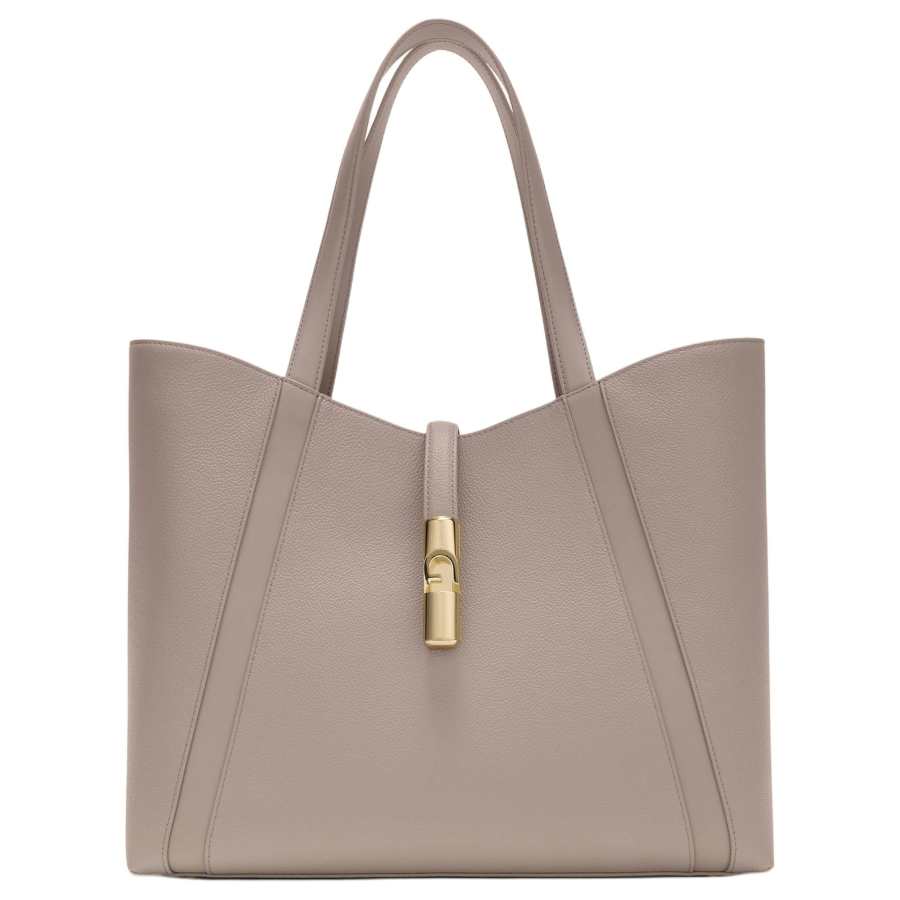 Furla GOCCIA Calfskin Shoulder Bag Large Women's Linen