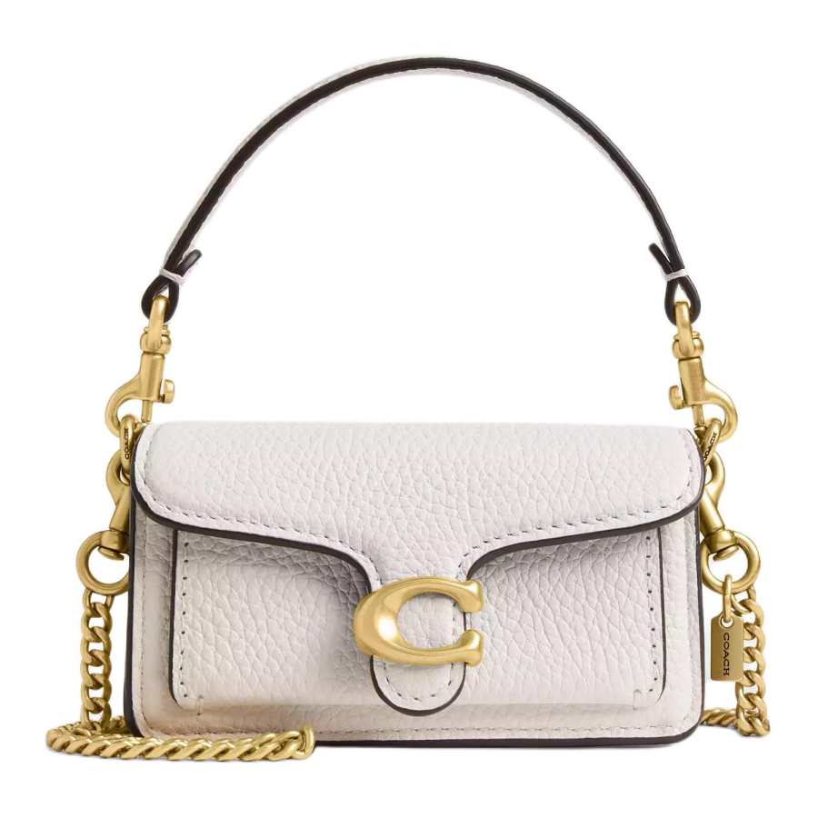 COACH COACH Tabby Pebble Leather Bag Accessory Women's Chalk White