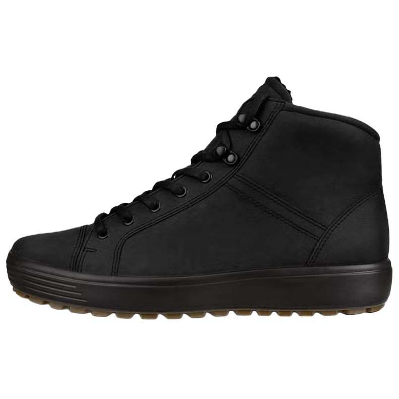Ecco Soft 7 Tred Nubuck Waterproof Fashion Trend Ankle Length Outdoor Boots Men's Black