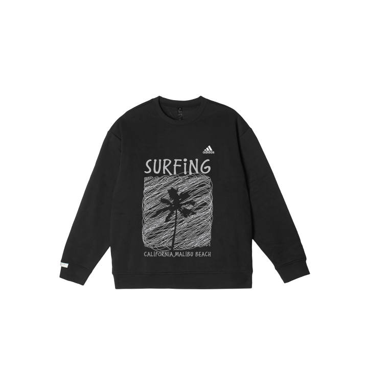 Adidas Adidas LABEL Sweatshirts Unisex Black Crew Neck Moderate Regular