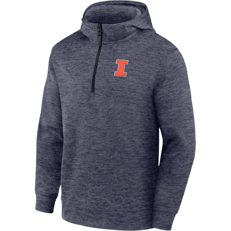 Nike Nike Illinois Fighting Illini Nike Ncaa Men's Basketball Coaches' Pullover Hoodie