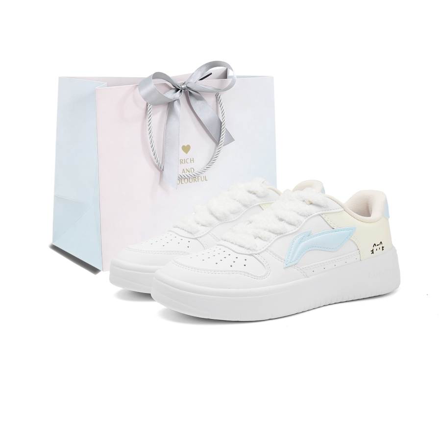 Li-Ning Li Ning Floating Boat Slip Resistant, Abrasion Resistant, Height Increasing Low top Skateboard Shoes Women's