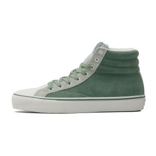 GOLUCK Suede Cushioning Abrasion Resistant Cushioning, Wear Resistant High top Skateboard Shoes Unisex Oil Green