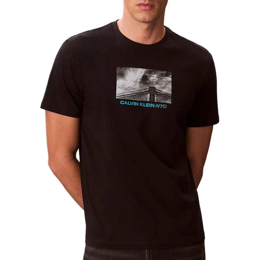 Calvin Klein T Shirts Men's Black Crew Neck